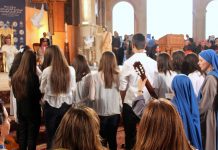 Encuentro de la Familia Religiosa del IVE con el Papa Francisco en Jordania