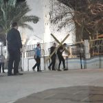 Gaza – Preparación del Via Crucis viviente