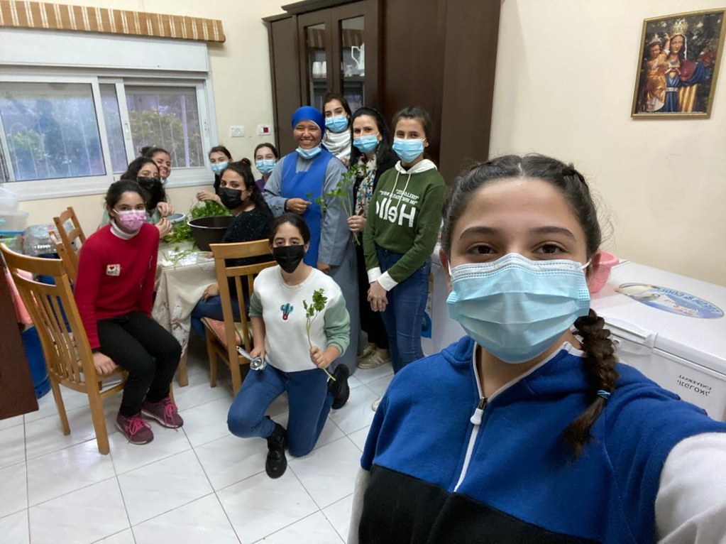 Gaza - Actividades de cocina con las jóvenes