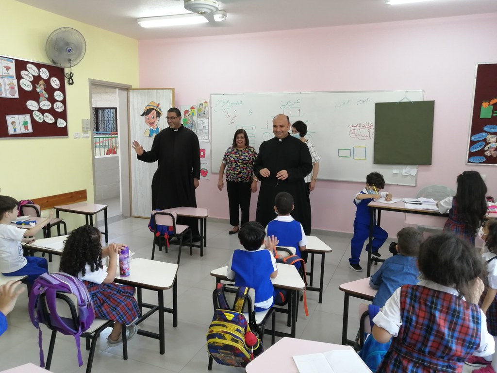 Gaza - Visita a la Escuela del Rosario