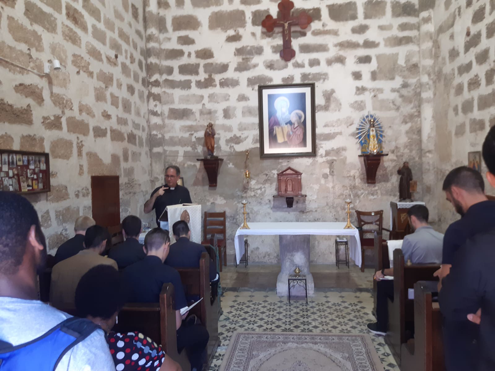 Séforis - Visita del Seminario Redemptoris Mater de Galilea a la Casa de Santa Ana