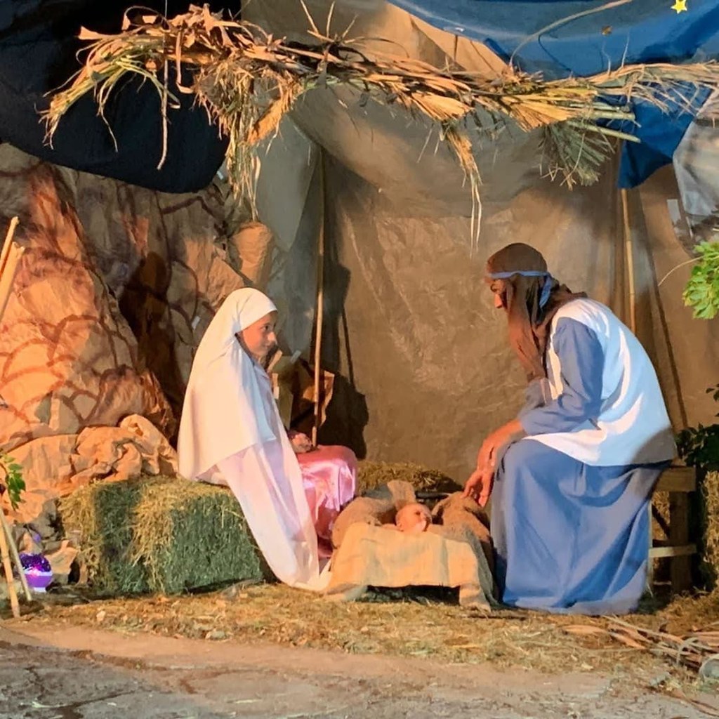 Argentina - Pesebre viviente en la parroquia Santa Rosa de Lima