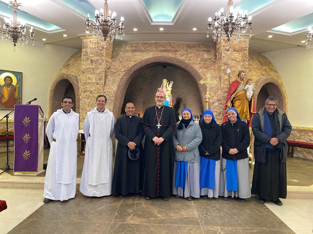 Jordania - Visita del Patriarca Pier Battista Pizzaballa a Anjara