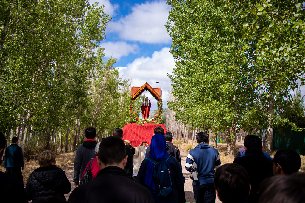 Argentina - Procesión con Juan Pablo II en La Finca